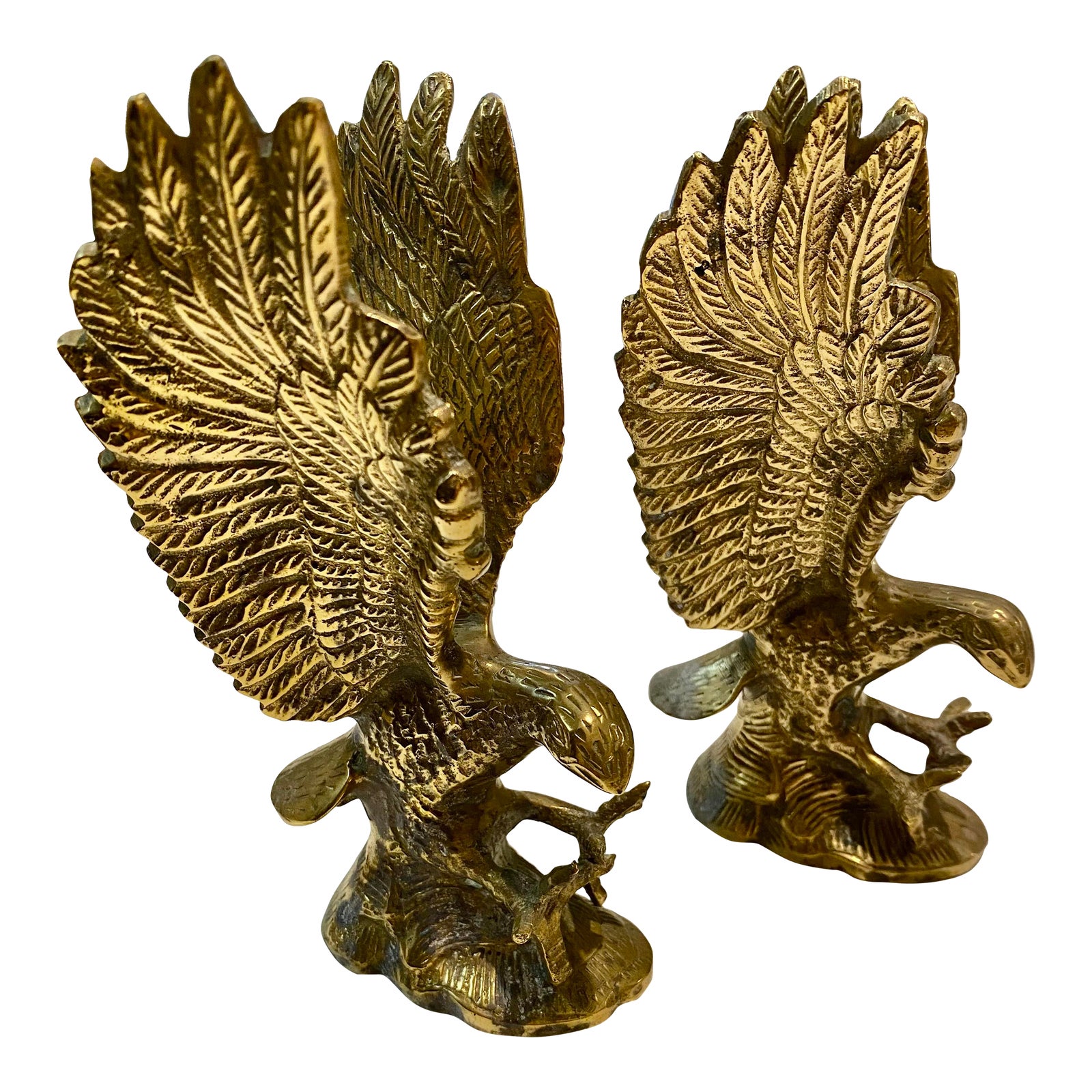 Brass Eagle Bookends, Pair Chairish