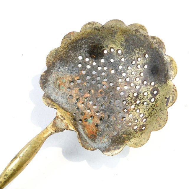 Metal French Art Nouveau Silver Absynthe Spoon, 1900s For Sale - Image 7 of 10