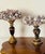 Pair vintage natural sea shell barnacle clusters on Italian Regency Gilded Stands.