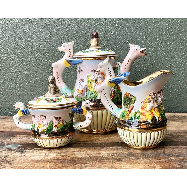 Vintage Italian Capidimonte Demitasse Tea - Set of 27 For Sale - Image 12 of 12