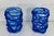 Italian Art Deco Style Cobalt Blue Murano Glass Vases by Cenedese, 2000s, Set of 2 For Sale - Image 3 of 9