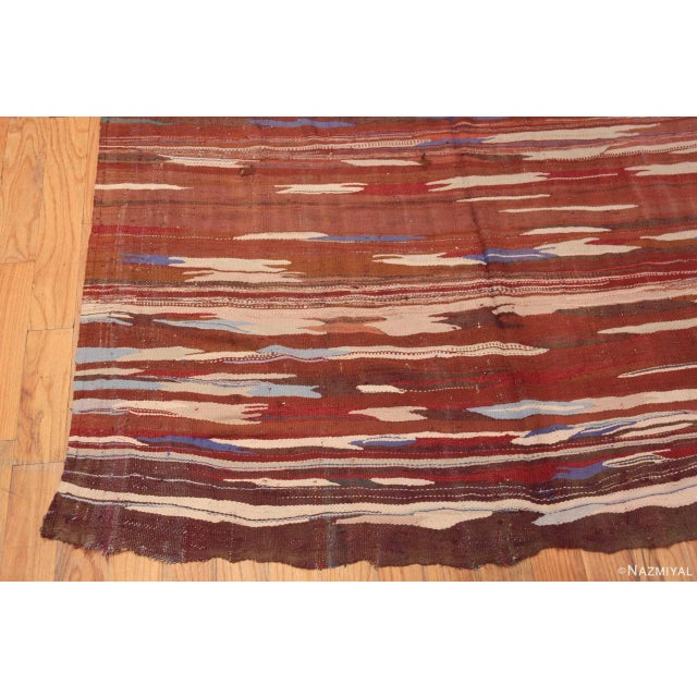 Mid 20th Century Nazmiyal Collection Gallery Colorful Vintage Moroccan Kilim Rug For Sale - Image 5 of 10