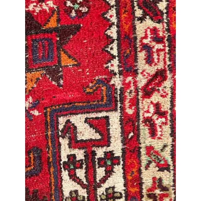 Textile Vintage Distressed Rustic Hamadan Rug, 1950s For Sale - Image 7 of 18
