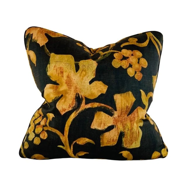 2020s Designer Covington 5th Avenue Designs Botanical Grapevine Leaf Leaves Vine Linen Fabric Sample For Sale - Image 5 of 8