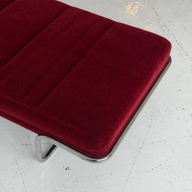 Brayton International 1970s Chrome Daybed Attributed to Brayton International in Mohair For Sale - Image 4 of 5