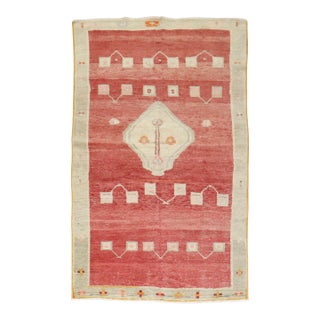 Zabihi Collection Abstract Turkish Anatolian 20th Century Rug - 4'6" x 7'2" For Sale