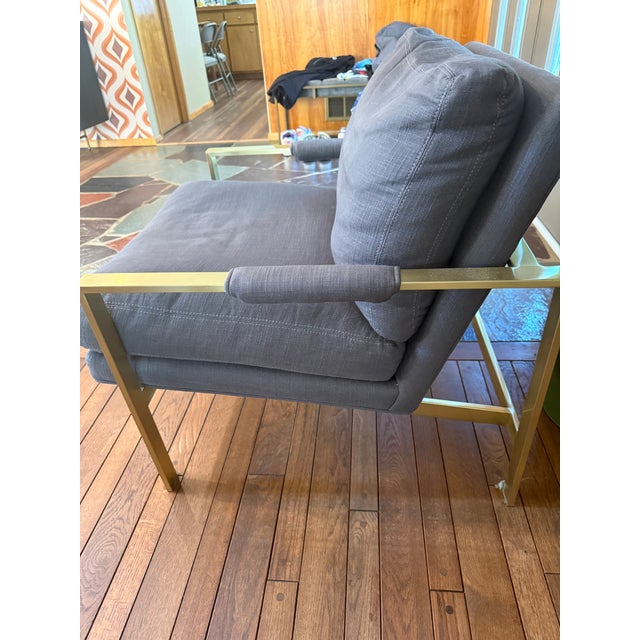 Modern Rh Milo Baughman Chair For Sale - Image 3 of 6