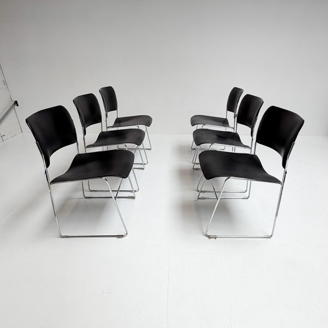 Postmodern Stacking Chairs by David Rowland for Howe, 1968, Set of 6 For Sale - Image 3 of 14