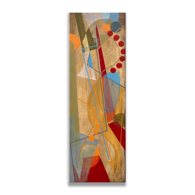 He Opened His Hand and I Put My Stories in to It by Amy Hutcheson | Oil on wood Cradle Abstract geometric shapes For Sale