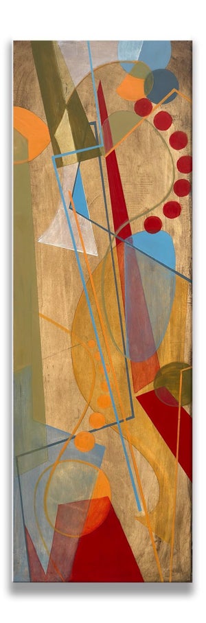 He Opened His Hand and I Put My Stories in to It by Amy Hutcheson | Oil on wood Cradle Abstract geometric shapes