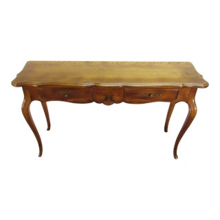 Ethan Allen Solid Maple Country French Console Table For Sale