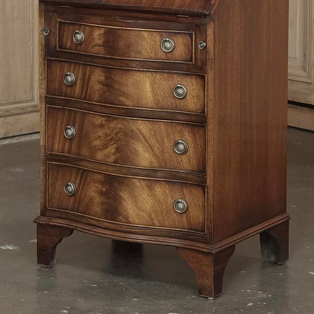 Antique English Mahogany Secretary ~ Bookcase For Sale - Image 11 of 18