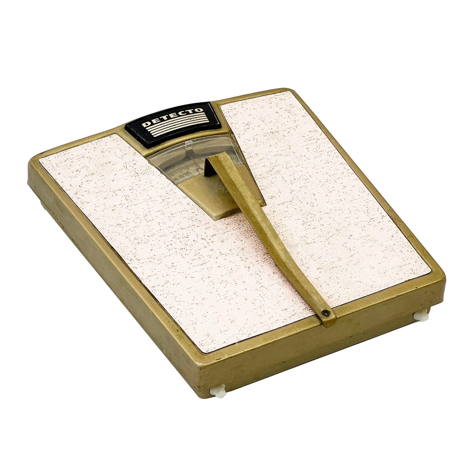 Vintage Mid Century Classic Brass & Pink Detecto Bathroom Scale Chairish