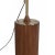 1960s Tambo Arc Floor Lamp - Dark Walnut Wood Finish, Weathered Brass, Tambour Base, White Linen Shade, Dimmer For Sale - Image 5 of 12