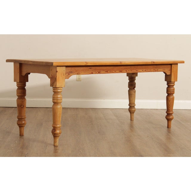 Mid 20th Century Farmhouse Rustic Style Pine Dining Table Chairish