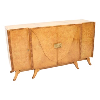 Art Deco Burr Walnut Sideboard attributed to Hille, 1920s For Sale