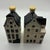 This vintage pair of Blue Delft ceramic house decanters was produced in the Netherlands exclusively for KLM Royal Dutch...