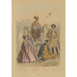 After Henri Félix Emmanuel Philippoteaux, Persian, Kurdish & Circassian Costumes, 1860 For Sale