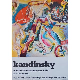 Original Exhibition Poster, Cologne Museum after Wassily Kandinsky, 1958 For Sale