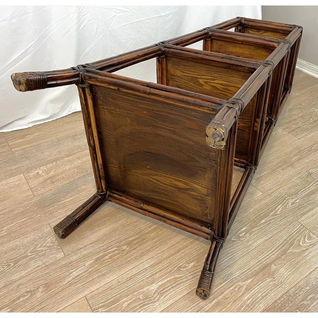 Vintage Bamboo Tiered Pagoda Étagère For Sale - Image 10 of 12