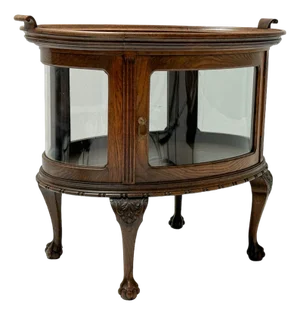 Chippendale Oak Tea Cabinet, 1920s