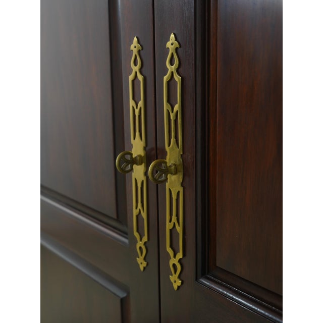 Wood Henkel Harris Model #165 Mahogany Dome Top Armoire Cabinet For Sale - Image 7 of 18