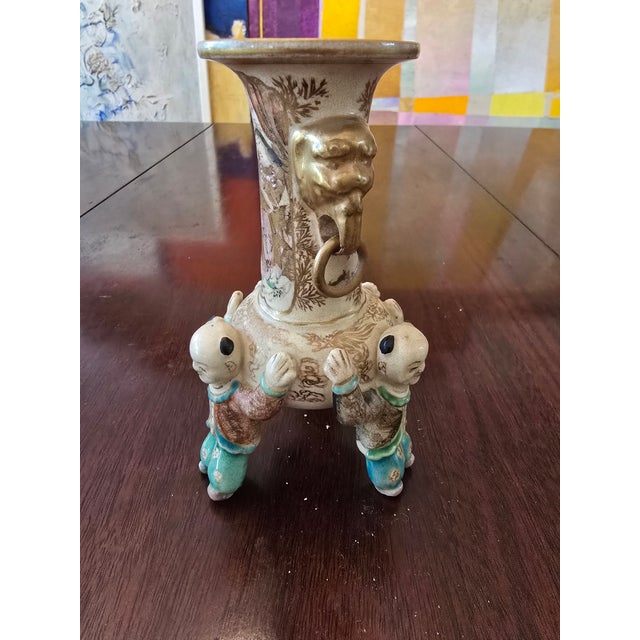 A very fine antique original ( over 125 years old guaranteed) handpainted Asian Porcelain collector's vase . All hand...