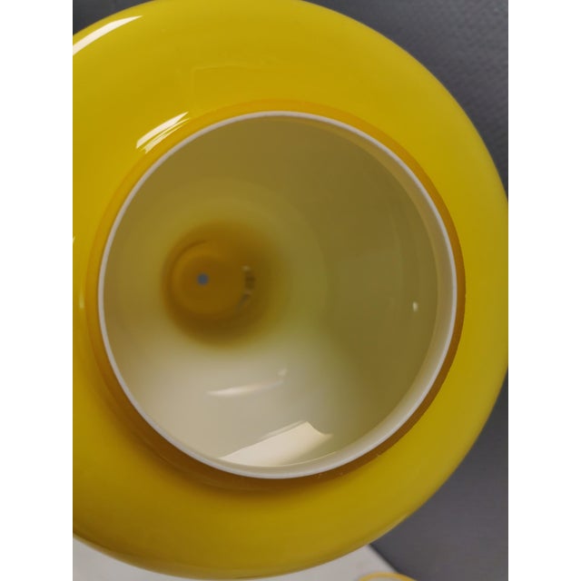 Large Vintage Glass Hanging Lamp by Jacob E Bang for Fog & Mørup, 1960s For Sale - Image 12 of 14