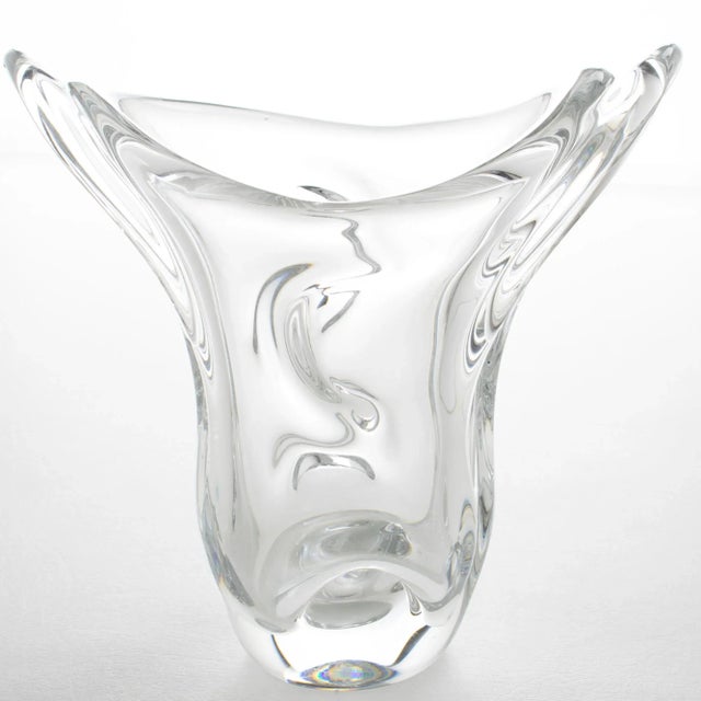 Val St Lambert Mid-Century Modernist Crystal Vase For Sale In Atlanta - Image 6 of 9