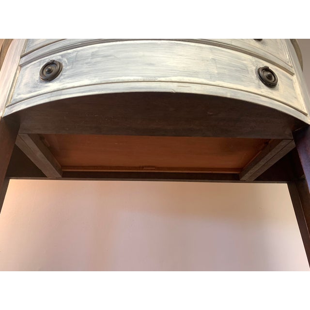Wood Mahogany Demilune Bow Front Console Table With Drawers For Sale - Image 7 of 9