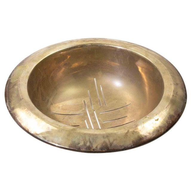 Modernist Silver Bowl with Geometric Pierced Design, 1960s For Sale - Image 6 of 6