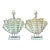 Vintage Coastal Ruffle Clamshell Lamps - a Pair For Sale