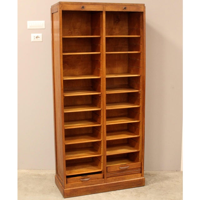 Vintage Filing Cabinet in Oak, 1930s For Sale - Image 4 of 8