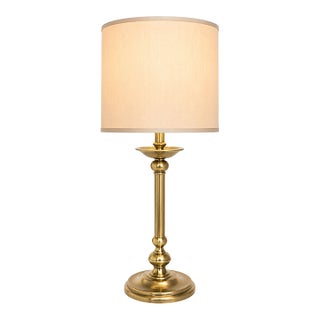 Candlestick Table Lamp With an Antique Finish For Sale