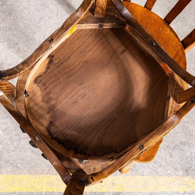 Vintage Bistro Dining Chair in Oak, 1950s For Sale - Image 9 of 12