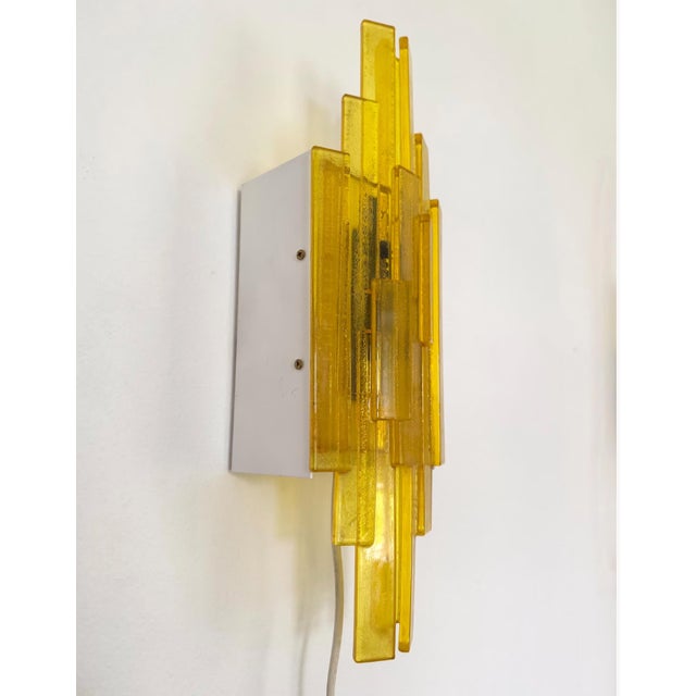 Mid-Century Modern Acrylic Wall Lamps by Claus Bolby Cebo Industri, Denmark, 1970s, Set of 2 For Sale - Image 3 of 11