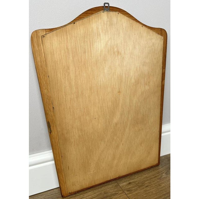Vintage French Oak Wall Mirror For Sale - Image 4 of 5