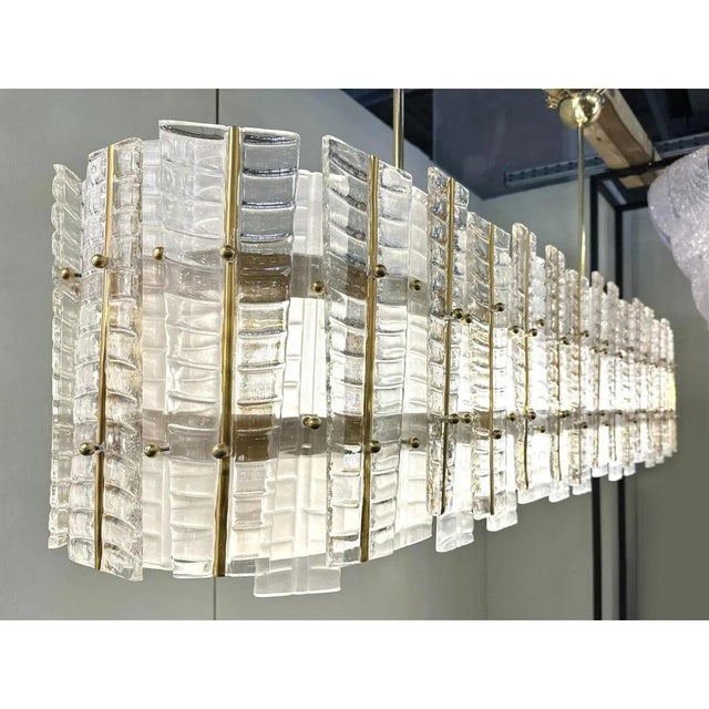 Modern Italian Tropical Gold Murano Glass Chandelier by Simoeng For Sale - Image 4 of 12