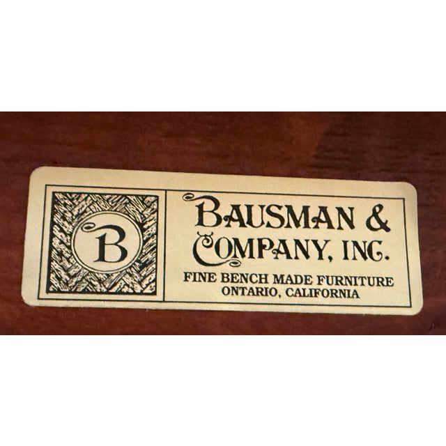 Farmhouse Bausman & Company Trestle Dining Extension Table For Sale - Image 3 of 12