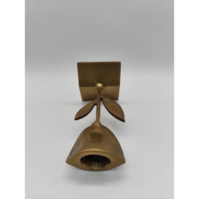 Vintage Brass Tulip Candleholder, 1960s For Sale - Image 4 of 9