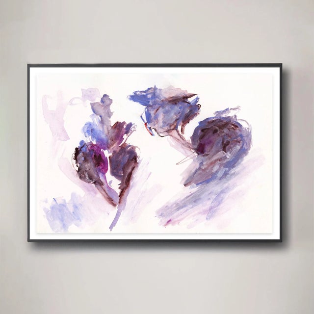 Contemporary "Blush" Abstract Painting in Violet - 60" X 40" For Sale - Image 3 of 3