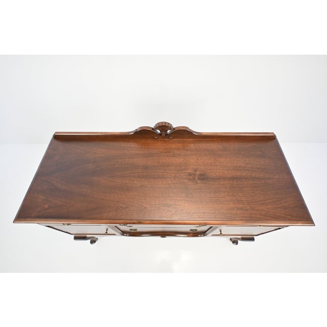 Baker Furniture Queen Anne Revival Walnut Sideboard, Circa 1920s | Newly Refinished For Sale - Image 11 of 18