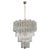 Metal Italian Chandelier in Transparent Murano Glass, 1990 For Sale - Image 7 of 18