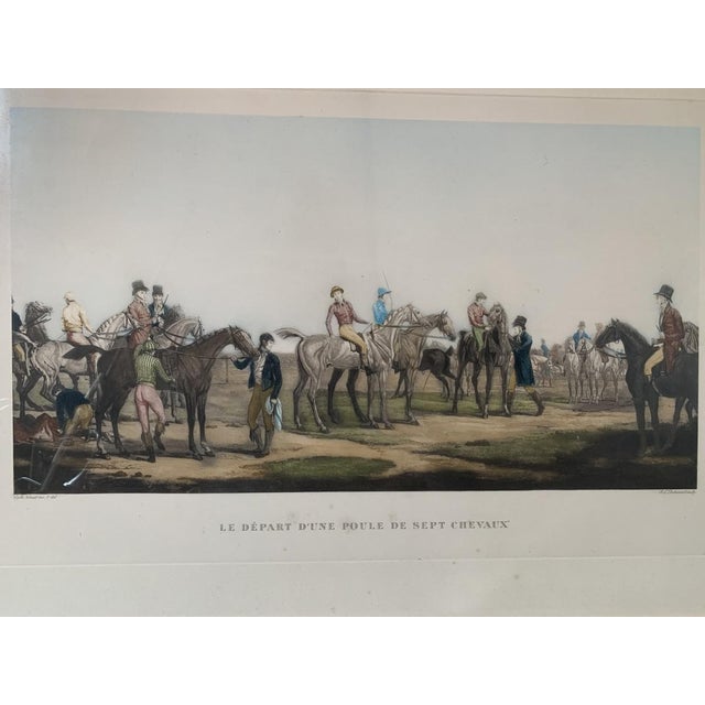 Carle Vernet, Departure of Seven Horses, Engraving, Late 1800s For Sale - Image 3 of 16