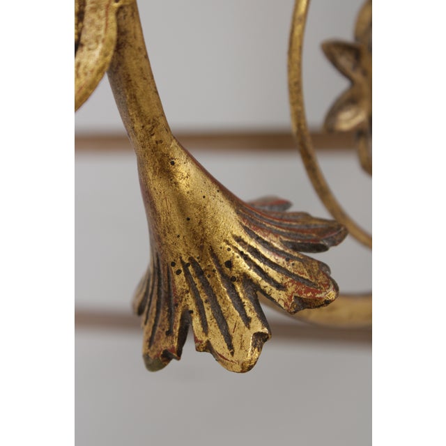 Pair of Federal Style Gold Finish Eagle Candle Sconces For Sale - Image 12 of 13