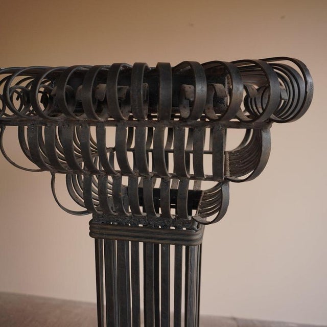 Black Vintage Scrolled Wood Pedestal For Sale - Image 8 of 12
