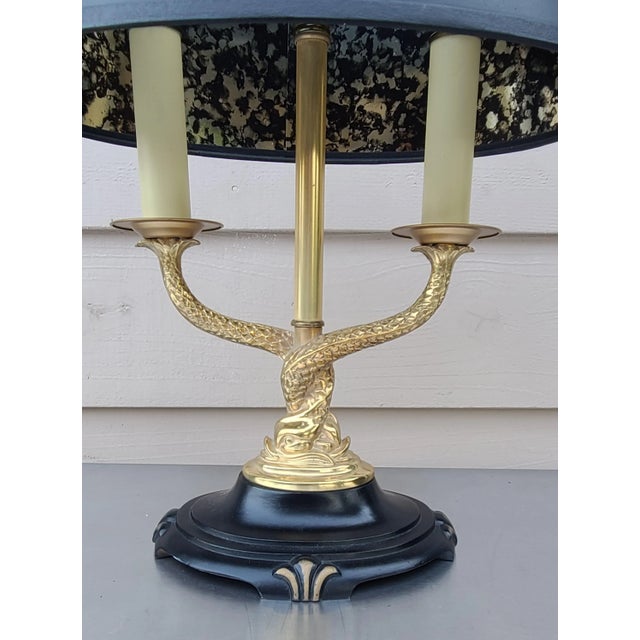 1970s Mid Century Dolphin Lamp For Sale - Image 5 of 9