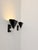 Vintage Wall Sconces in Matte Black Metal, Italy, 1980, Set of 2 For Sale - Image 4 of 7