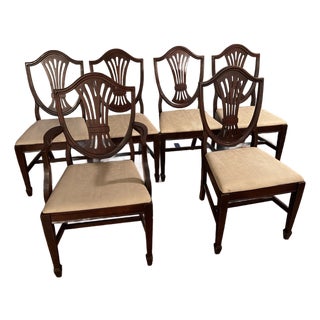 Shield Back Chairs, 6 For Sale