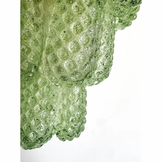 Graniglia Green Conchiglie Murano Glass Gold Wall Sconce by Simoeng For Sale - Image 9 of 10